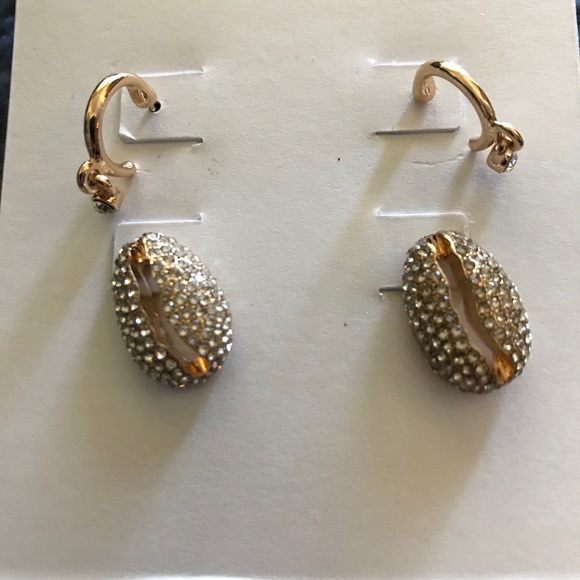 Bauble Bar 2 Pair of Gold Tone Earings NWT - Picture 2 of 3